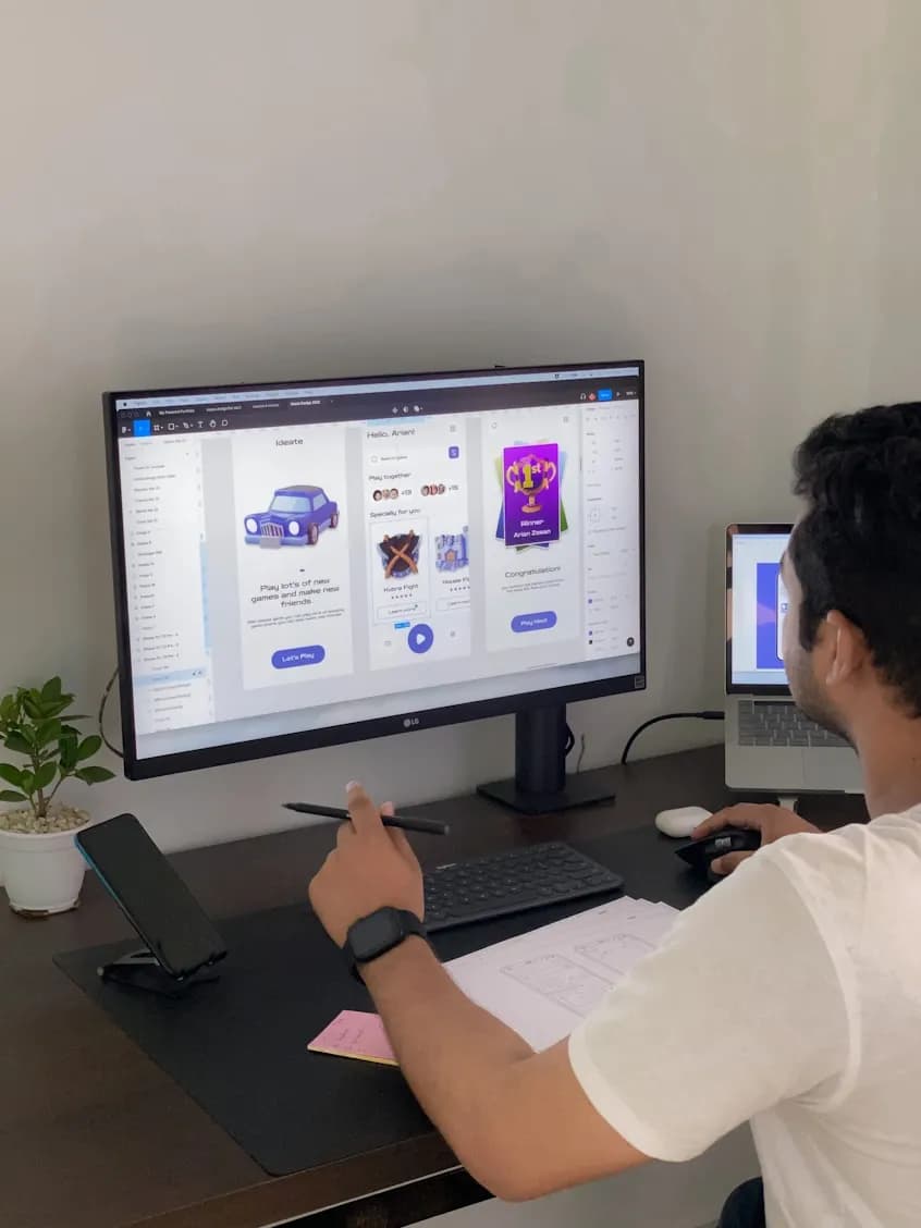 Team testing mobile app