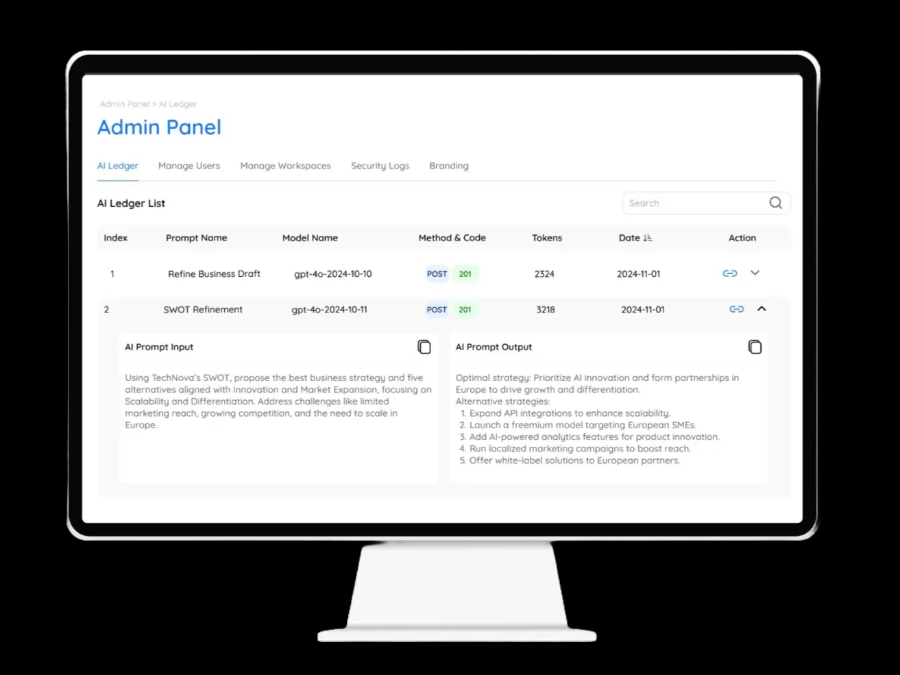 AI Usage & Security Logs